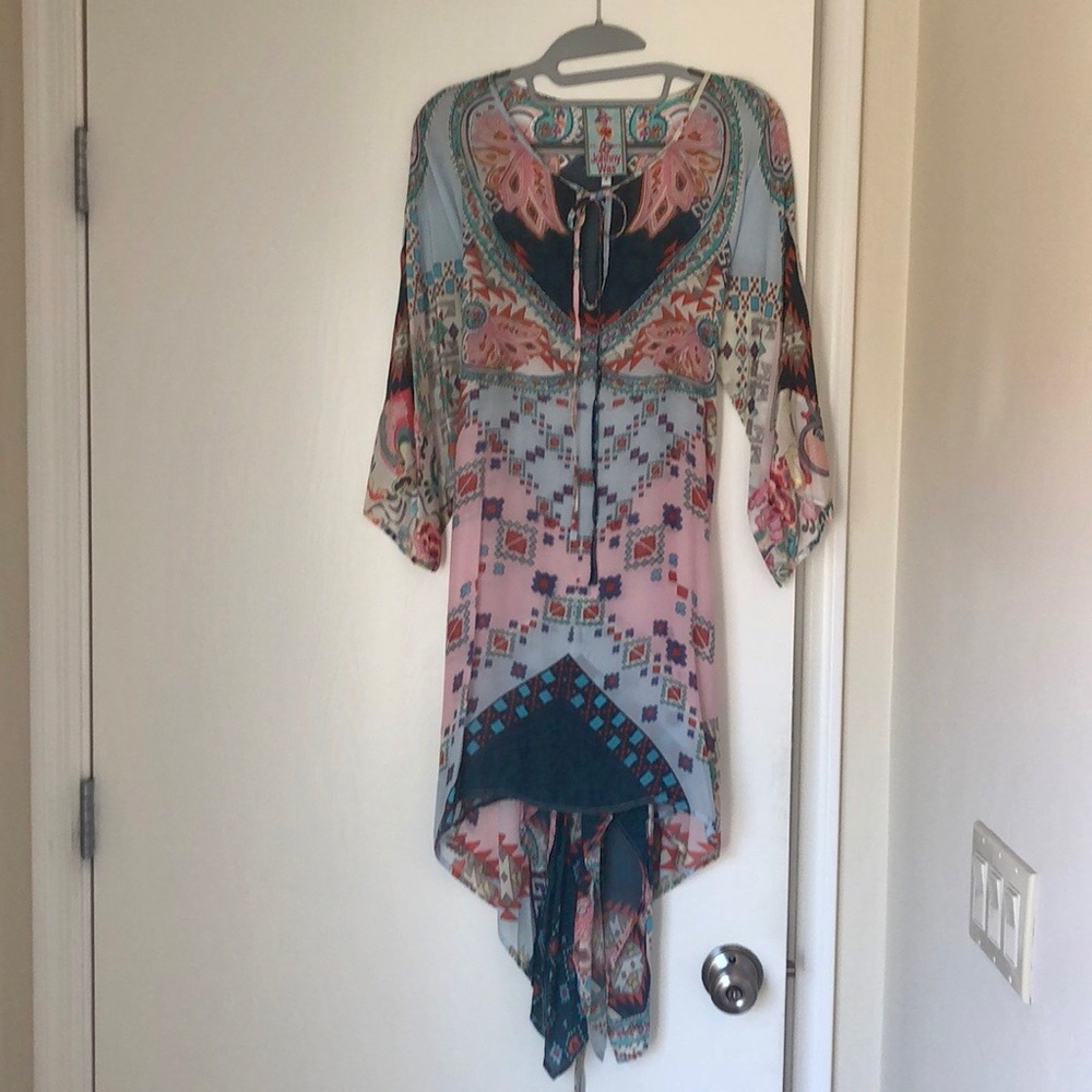 Johnny Was cupra rayon tunic S